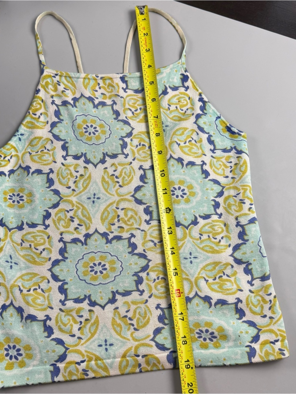 vtg y2k TIBI Floral Medallion Tile Print Silk Blend Cami Tank Boho Top | Small - Picture 4 of 6